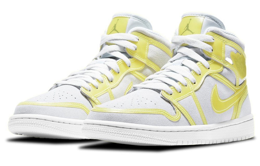 Кроссовки Jordan Air Jordan 1 Mid Lx "Opti Yellow" (Женская размерная сетка)