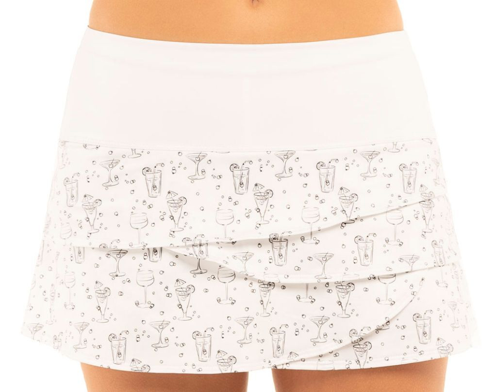 Теннисная юбка Lucky in Love Novelty Fiesta Scallop Skirt - White