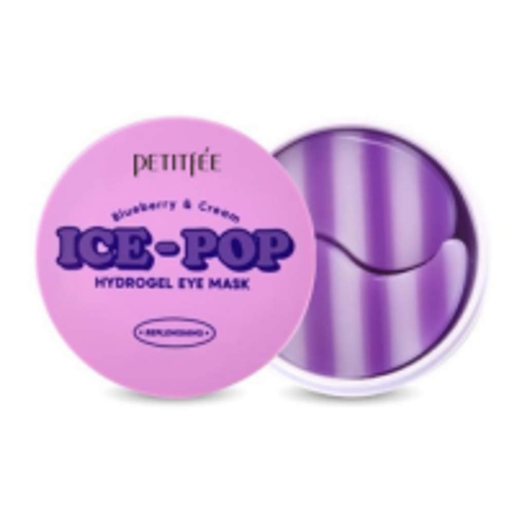 Патчи гидрогелевые с голубикой и сливками Petitfee Blueberry&cream ice-pop hydro gel eye mask, 60 шт
