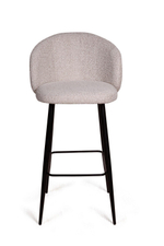 Стул барный Vito поворотный 360 градусов, букле серый