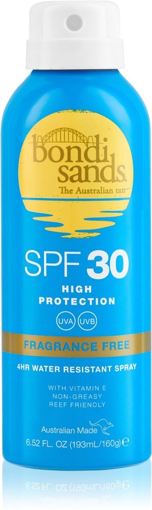 Bondi Sands водонепроницаемый спрей для загара SPF 30 Fragrance Free