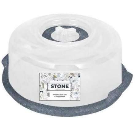 PlastRep Крышка для СВЧ Sugar&Spice STONE с клапаном d250 с поддоном темный камень