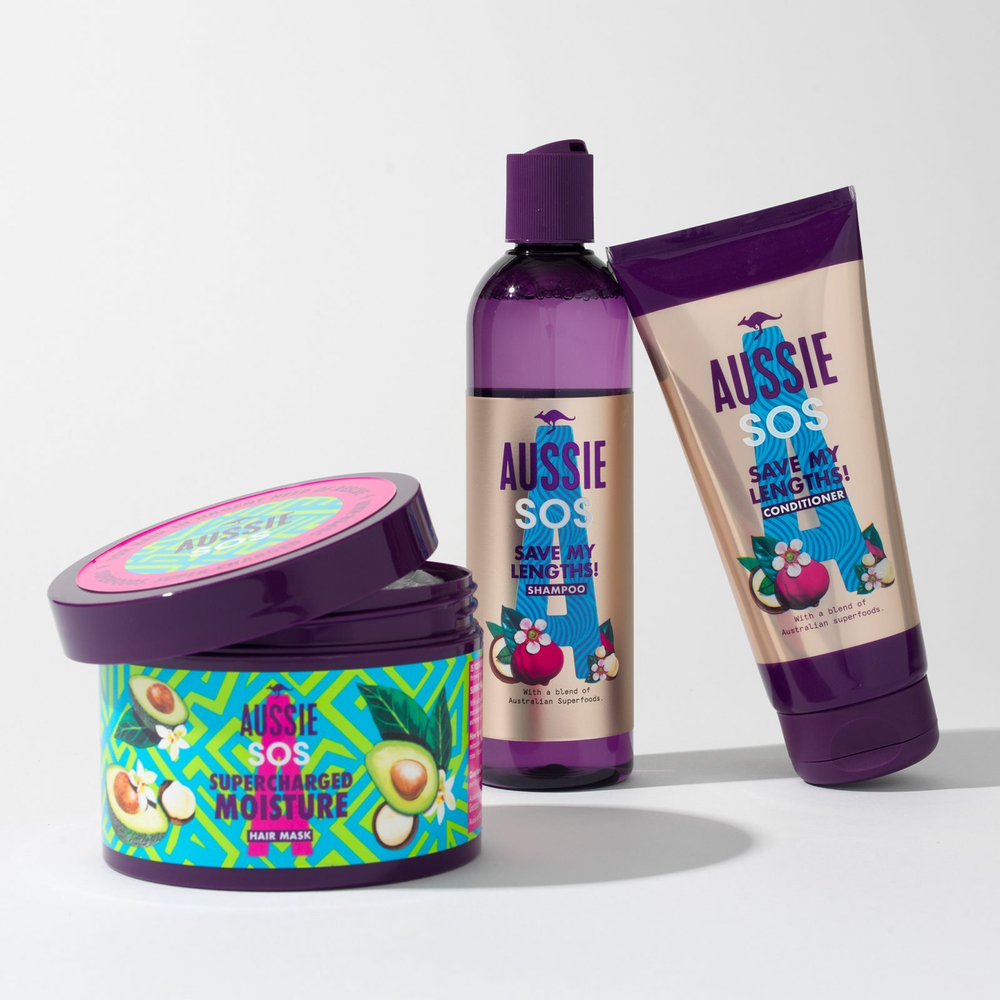 Aussie SOS Supercharged Moisture - маска для волос /   450  ml  / GTIN 8006540017197