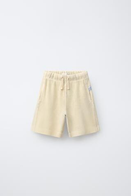 ZARA КОМФОРТНЫЕ ШОРТЫ, ЭКРЮ