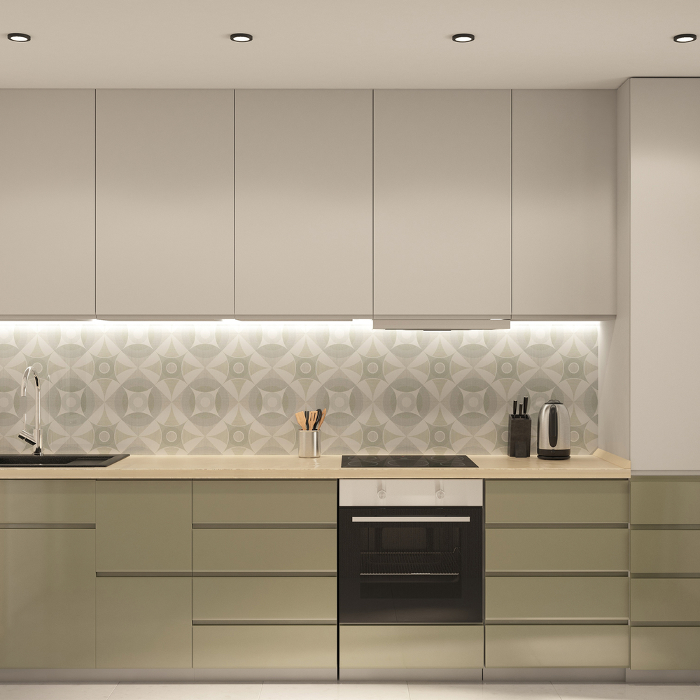 DK3012-BK Встраиваемый светильник влагозащ., IP 44, 50 Вт, GU10, черный, алюминий