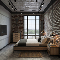 Прикроватная тумба DIWO Элиста дуб крафт золотой, черный