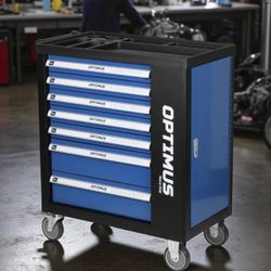 OPT-917P Тележка инструментальная, 7 полок с набором инструментов 289 пр, пластиковая столешница