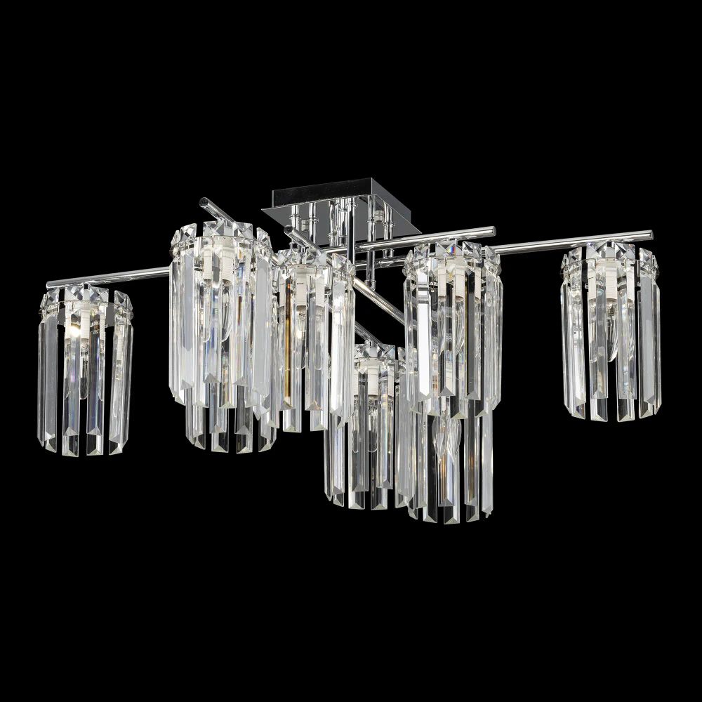 Citilux AXIS CL313281 Люстра хрустальная потолочная Хром