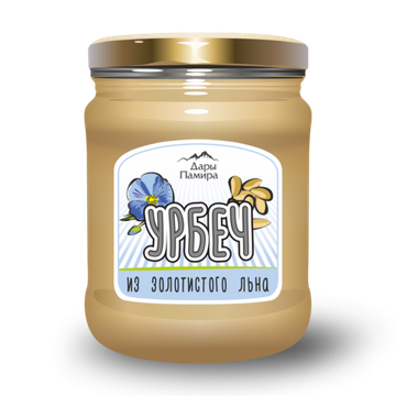 Урбеч из золотистого льна, ДарыПамира, 230г.