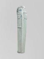 Джинсы RR Denim 1242 однотонные широкие с молнией и металлическими пуговицами