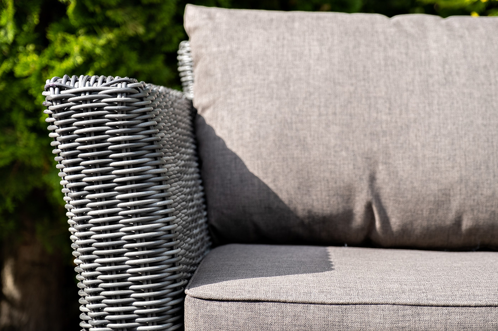 "Капучино" лаунж-зона из искусственного ротанга, цвет графит