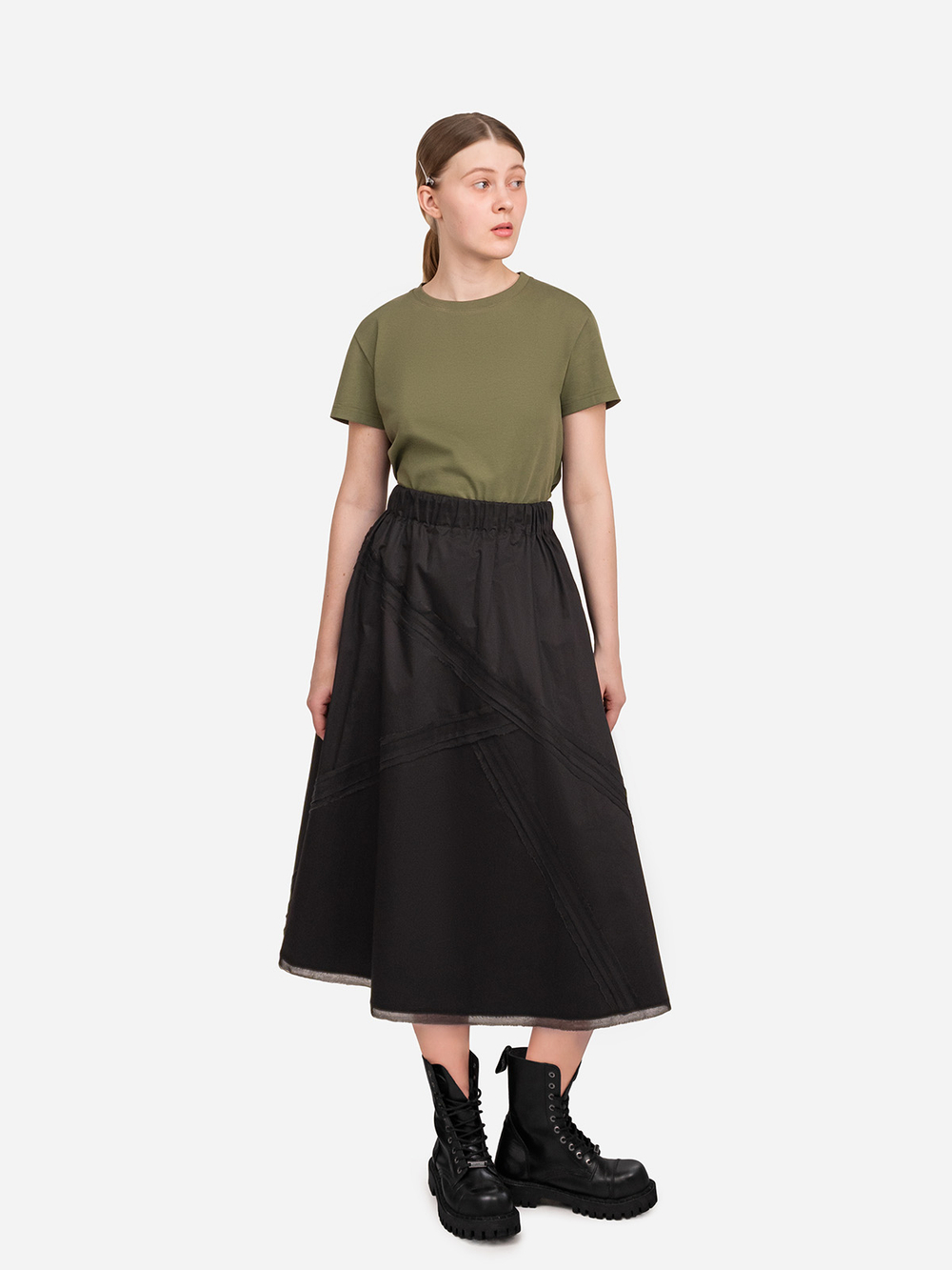 Футболка женская "Мох". Зеленая