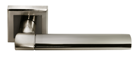 Дверные ручки Morelli "AGBAR" MH-21 SN/BN-S Цвет - Белый никель/Чёрный никель