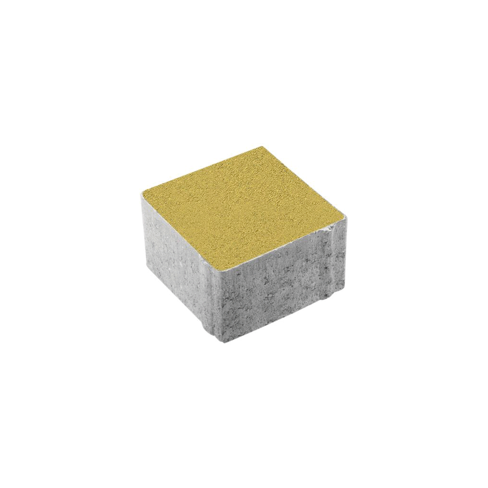 Тротуарная плитка КВАДРАТ 100х100 мм Стандарт Желтый