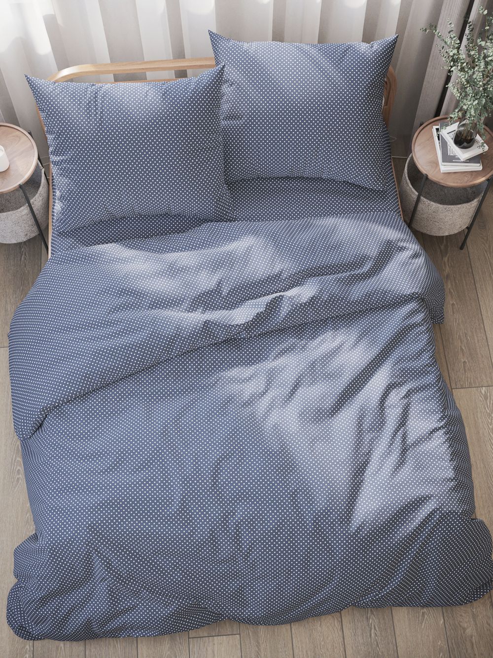 Простынь на резинке перкаль Сказка "Небо" 120x200 см