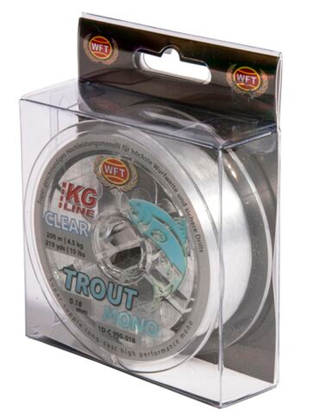 Леска монофильная WFT KG TROUT MONO Clear 200/018