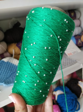 Бирюза, арт. 2, хлопок с бисером