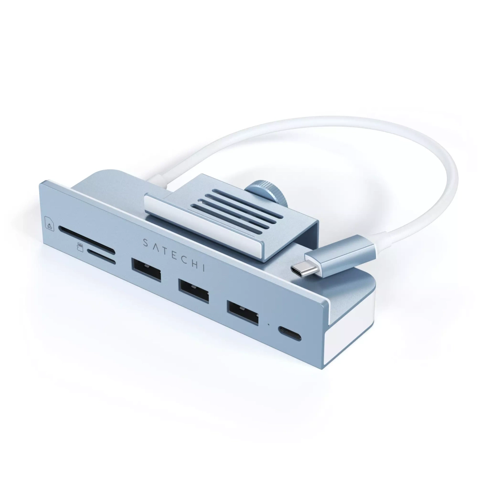 USB-концентратор Satechi USB-C Clamp Hub , синий