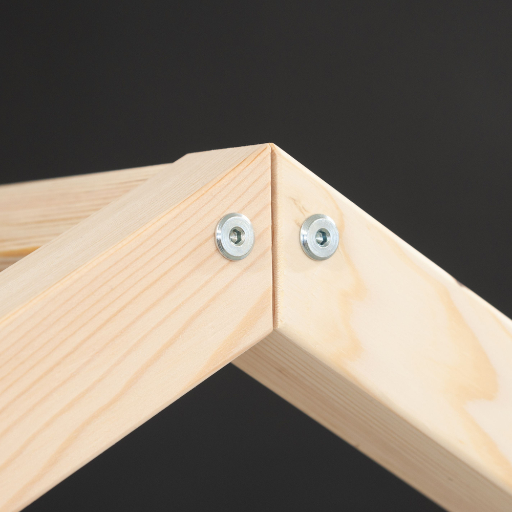 Кровать детская, 90х190х170, Альков, с бортиком, кровать домик, деревянная, лак, Dipriz