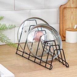 Подставка под крышки, (Чёрный) 16×18×34 см