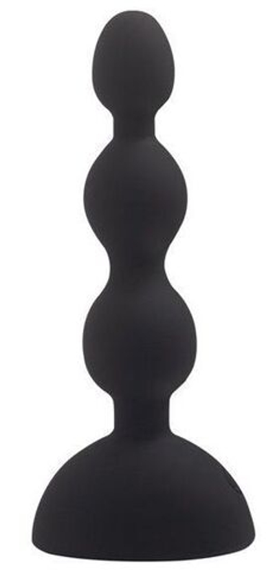 Черный анальный вибростимулятор Anal Beads S - 14,5 см. (Цвет: черный)