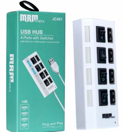 USB HUB 4 порта JC401 с переключателем
