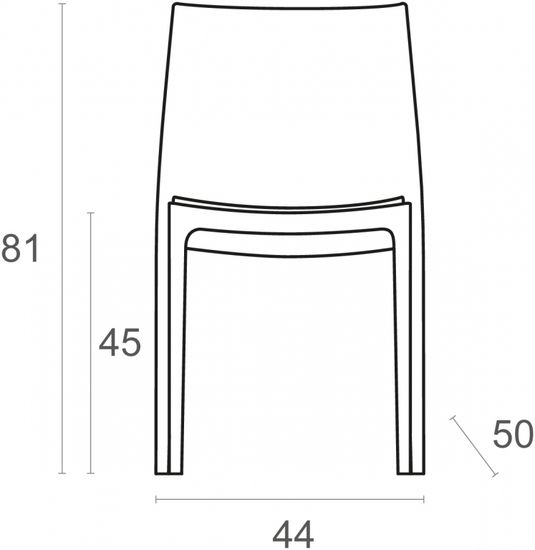 Стул пластиковый Maya оранжевый