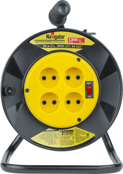Удлинитель Navigator 93 900 NPE-R-04-20-X-2x0.75 катушка 4 гн. б/з 20м (Россия)