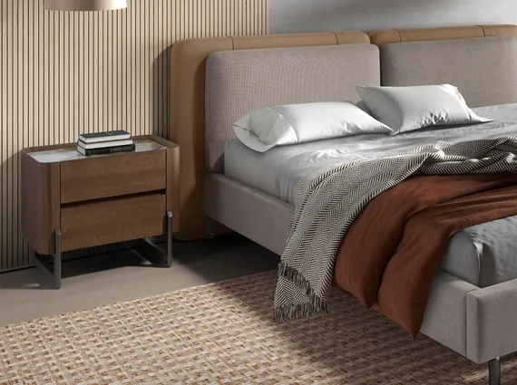 Прикроватная тумбочка Angel Cerda 7152 из ореха и керамики