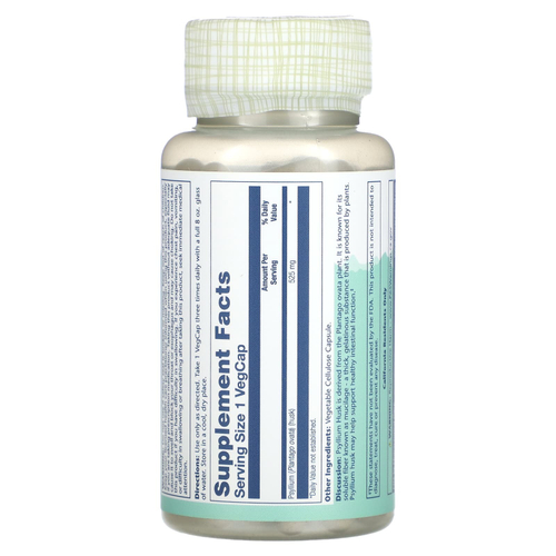 Solaray, Шелуха семян подорожника, 525 мг, 100 растительных капсул