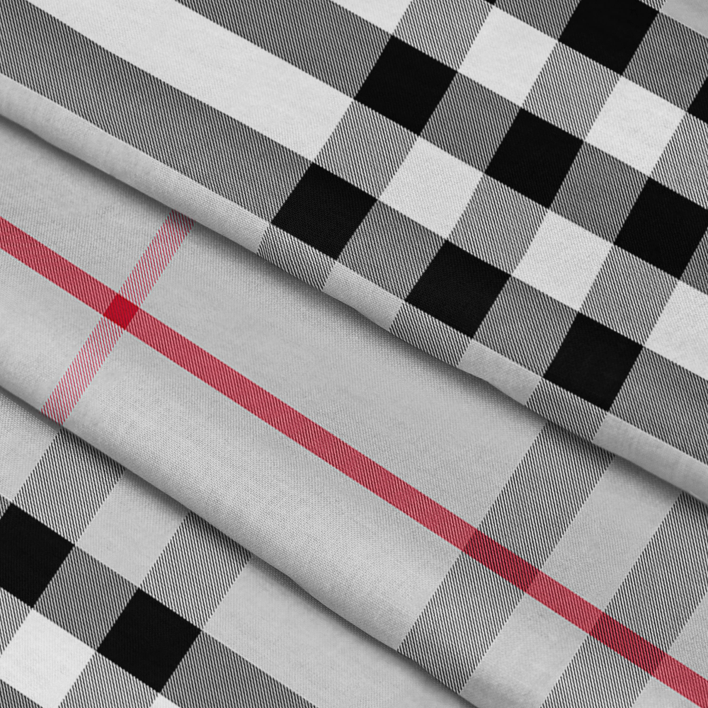 Комплект постельного евро-стандарт SQUARE BURBERRY GREY, 100% хлопок