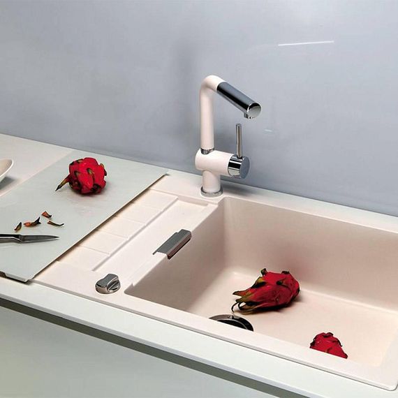 Смеситель Schock Piega-D , Cristadur, выдвижной излив хром/поларис