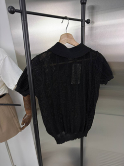 Футболка-поло женская арт. 0201 цвет "Чёрный"