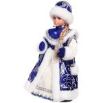 Снегурочка музыкальная «Зимний сон» 40 см (синяя шубка)