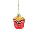 Набор елочных игрушек в виде закусок стекло 3 шт