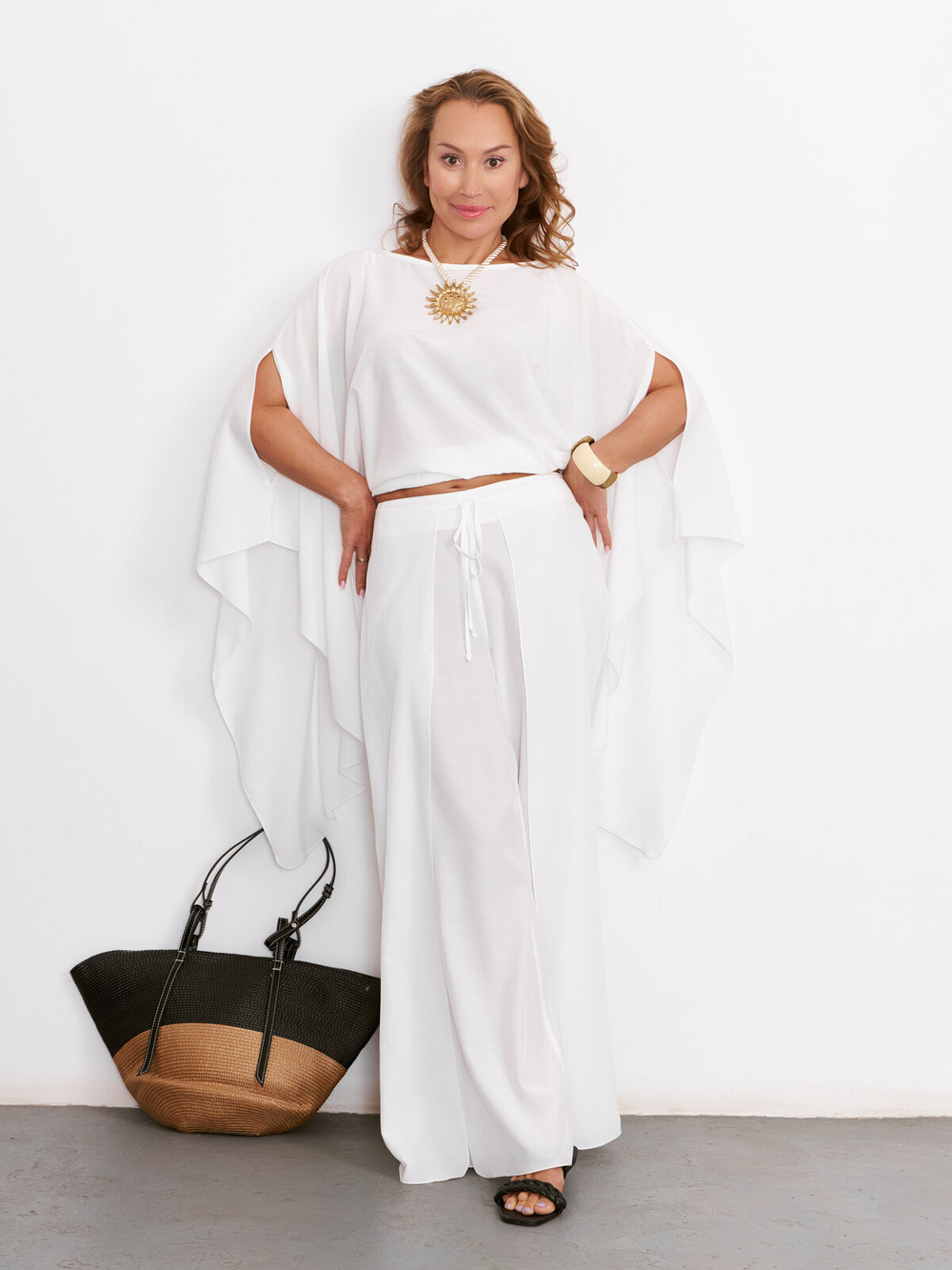 Блуза летняя, Модный дом Виктории Тишиной, Лето