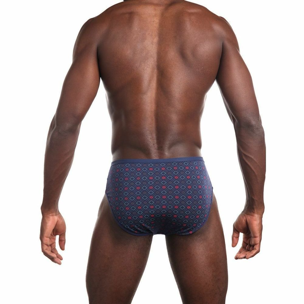 Мужские трусы брифы синие с узором Sergio Dallini SG2932-2