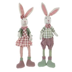 GAEM Игрушка набивная "Заяц/Зайка", L13 W12 H58/26 см, 2в.
