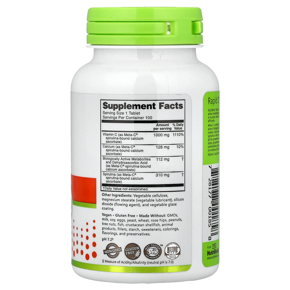 NutriBiotic, Immunity, Meta-C®, 100 растительных таблеток