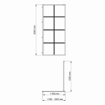 Душевая перегородка WasserKRAFT Glan 120 66W40 черная