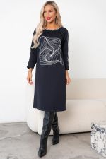 Платье в стиле Спорт-шик (синий)-46р-р Р11-1228/2 Nikol