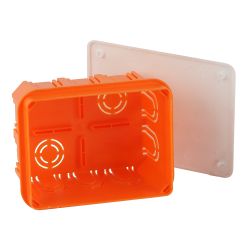 Распаячная коробка ЭРА KRT-120-92-70 скрытой установки красно-белая 120х92х70мм для твердых стен саморезы крышка IP20