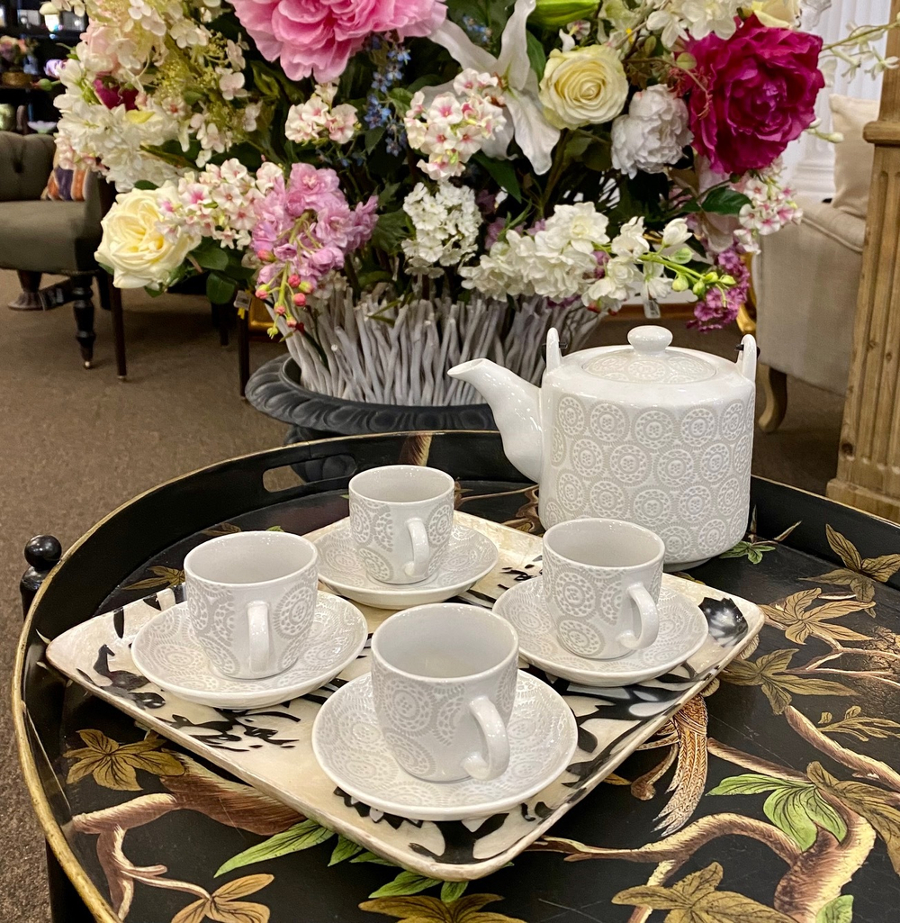 Набор кофейный с орнаментом на 4 персоны