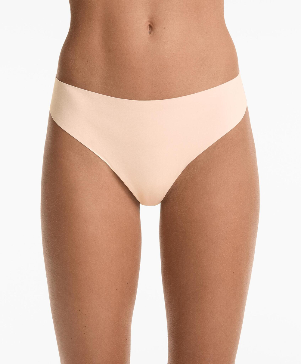 OYSHO Набор из пяти трусиков-стрингов, бежевый