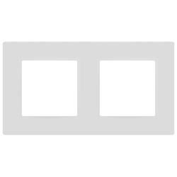 Рамка для розеток и выключателей ЭРА Серия 12 12-5202-01М на 2 поста, Классик, белый матовый