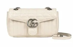 Сумка на плечо Gucci GG Marmont маленького размера белый