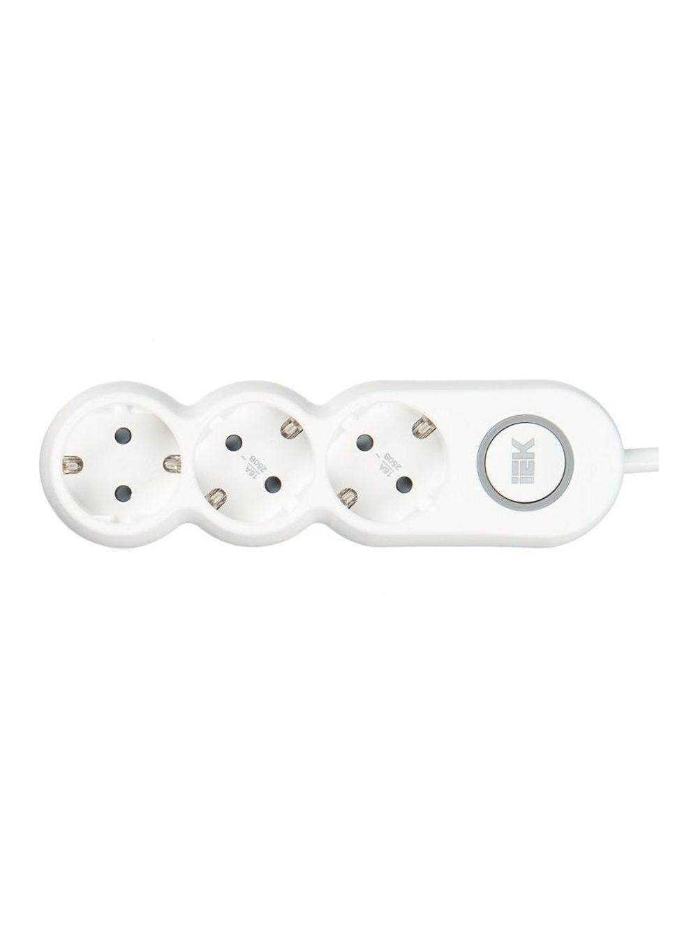 Удлинитель 3х5м с заземл. 16А IP20 Uno У03В 2P+PE 250В 3х1.5 IEK WYP53-16-03-05-ZK