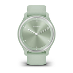 Смарт часы Garmin Vivomove Sport цвета мяты, серебристый безель, с силиконовым ремешком