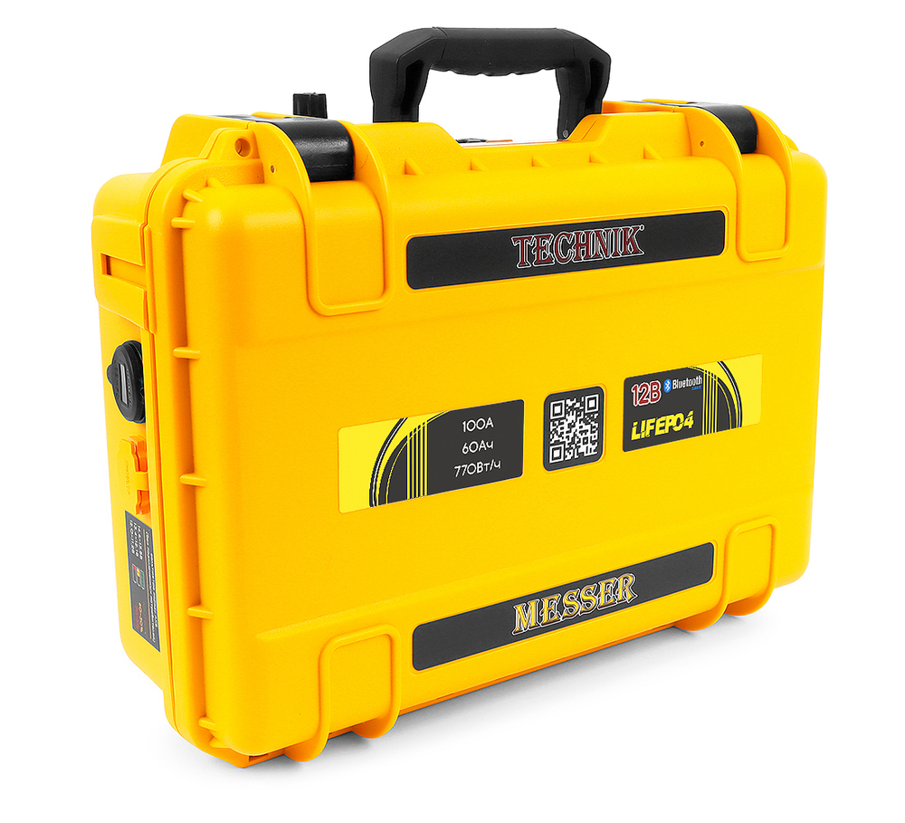 Портативный аккумулятор LiFePo4 60Ач (smart BMS,Bluetooth)