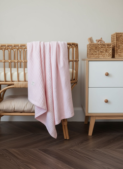 Плед вязаный "Розовый"